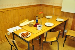Spelrummet efter grillning, mer än bara go.