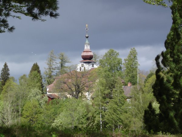 Leksands church - view from Folkh�gskolan
