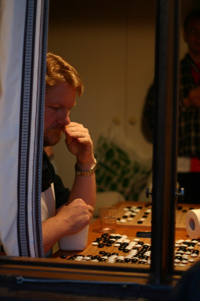 Playing in a cottage at Tallbacken